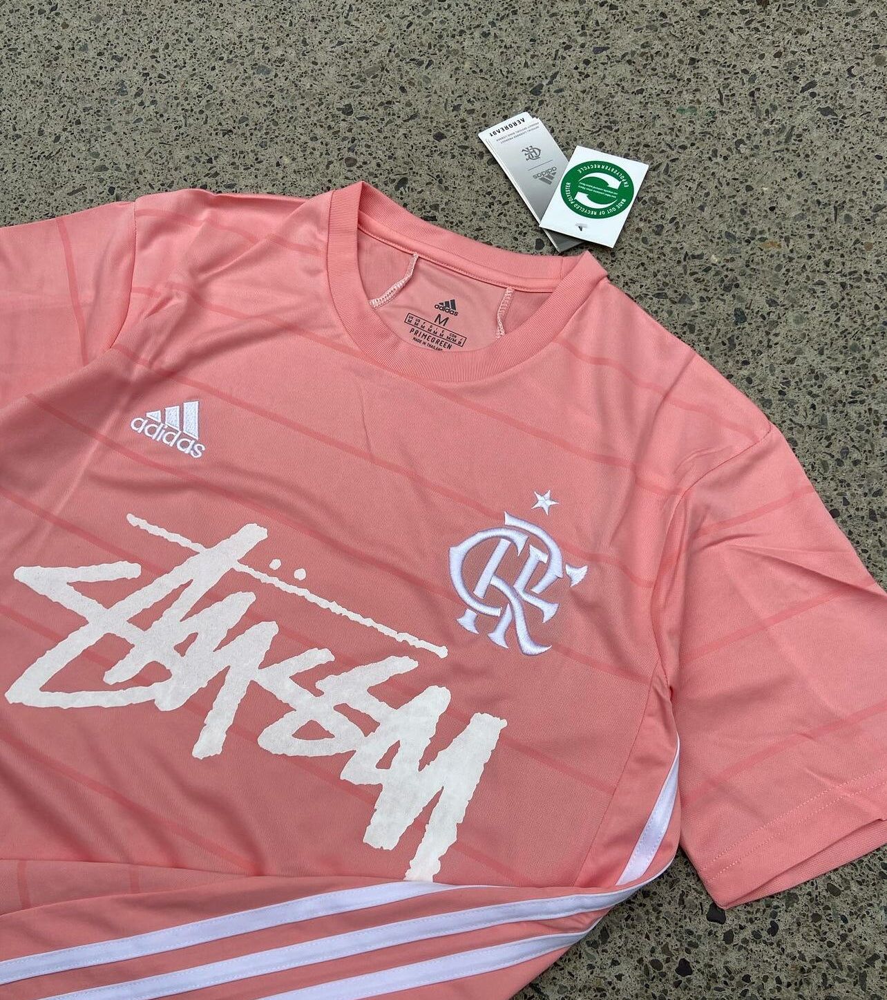 stüssy ゲームシャツ　ピンク STUSSY] Football T-Shirt フットボールT ゲームシャツ (STUSSY