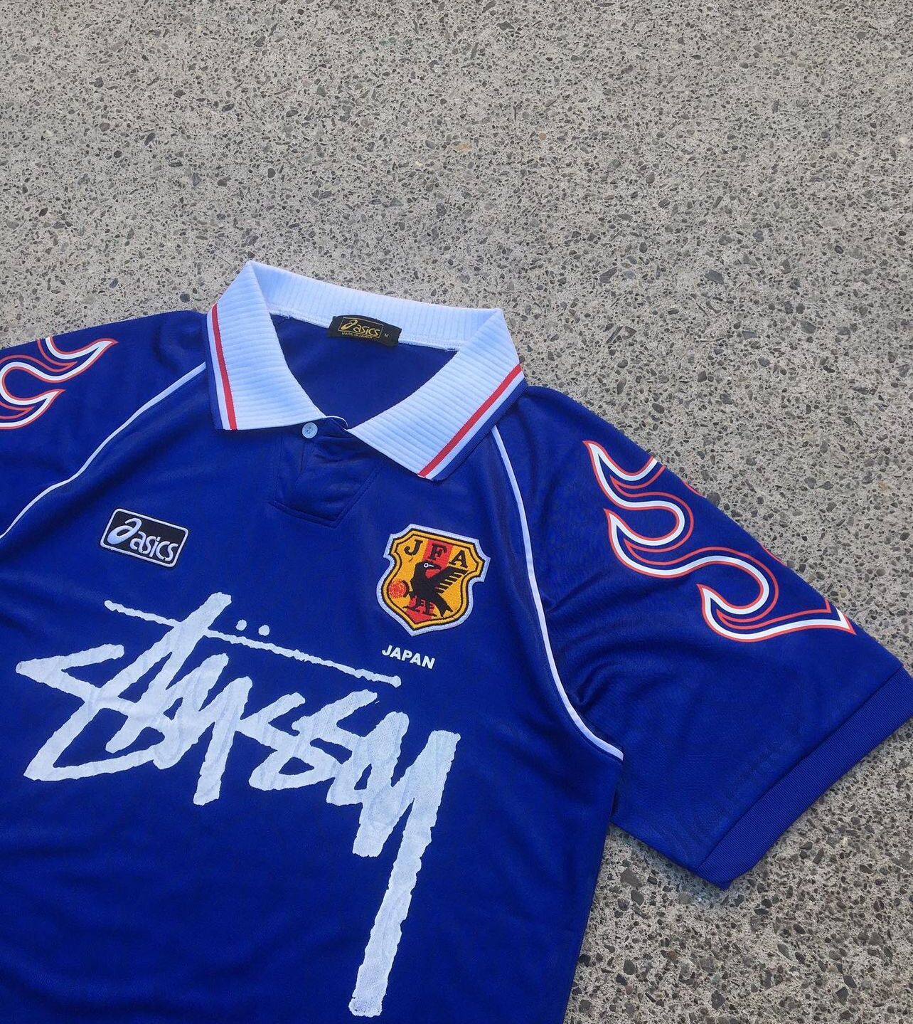 ASICS 日本代表 サッカーシャツ Stussy ASICS 日本代表 サッカーシャツ Stussy JAPAN X STUSSY
