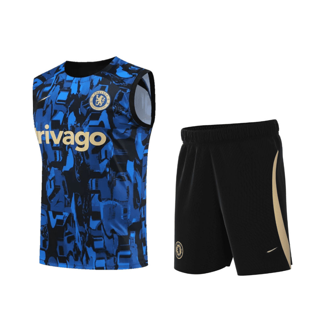 CHELSEA pre-match training Sleeveless black summer set 2024