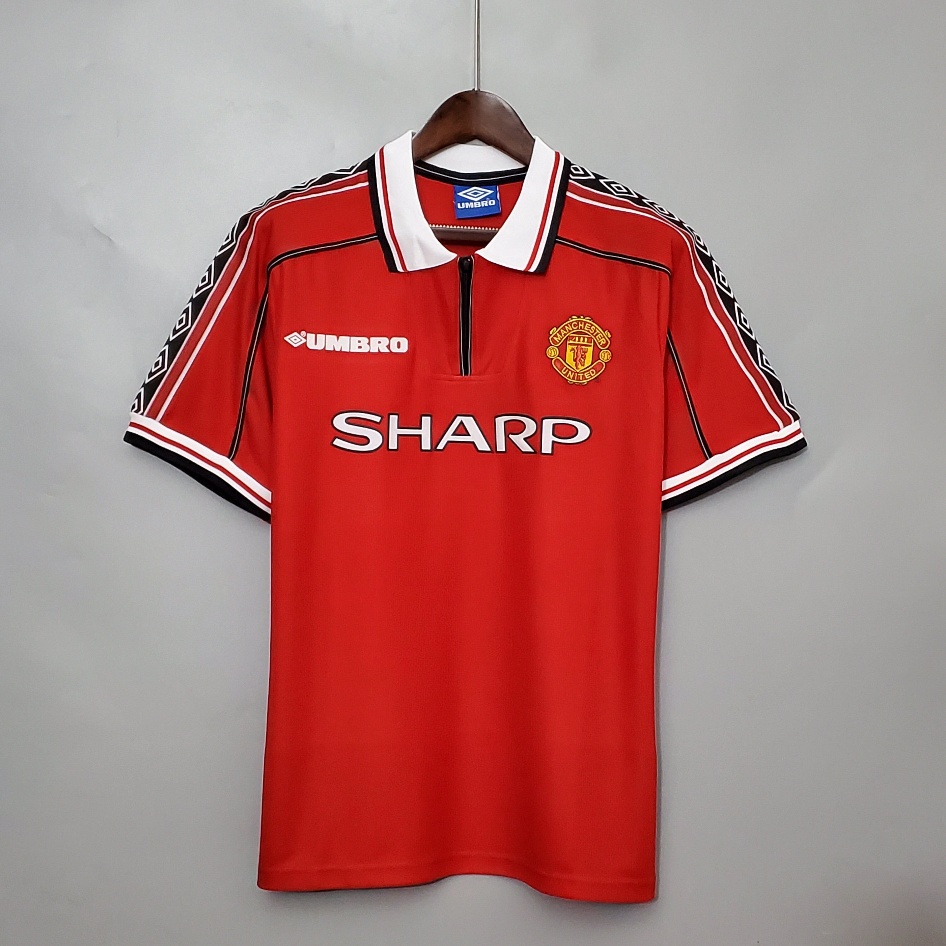 Manchester United 1998 ユニフォーム デサント製 正規品 1998 Manchester united Home retro kit - xclusivejerseys
